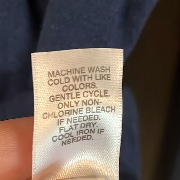 J. Jill Navy Blue Accordion Pleated Hem Tunic Top Small Tall ST - Picture 6 of 6